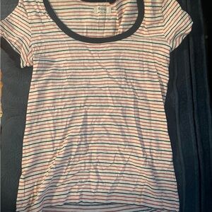 Striped Scoop Neck T-Shirt